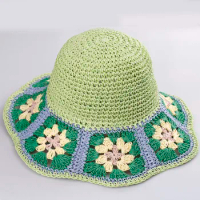 NEW 2022 Womens Straw Hats crochet hat Panamas UV Protection Sun Visor Beach Hats Women Visors Ladies hat Women Summer Sun hat
