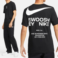 【NIKE 耐吉】NSW TEE BIG SWOOSH 標語 黑色 男女 短袖 棉 短T 大勾(DZ2882-010)