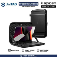Tas Laptop for Macbook Pro 14 inch M5 M4 M3 M2 M1 Spigen Rugged Armor Pro Sleeve Pouch Hard Case 14 