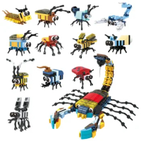 Creativity Mini Insect Animal World Building Block12 in 1Centipede Scorpion Model Kit Brick Home Decor Birthday Toy Gift for Kid