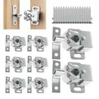 Cupboard Latch 8PCS Cold Rolled Steel Cabinet Door Double Ball Roller Catch Latch Door Catch For RV Motor Trailor Home Workplace