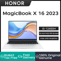 Honor MagicBook X 16 2023 Laptop 16 Inch FHD IPS Screen Notebook i5-12450H 16GB 512GB/1TB SSD Netbook With Intel UHD Graphics