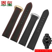 Nylon+Genuine Leather Strap 19 20 21 22mm Bracelet Replacement Belt For Omega Seamaster IWC PILOT'S WATCHES Men's Watch Chain