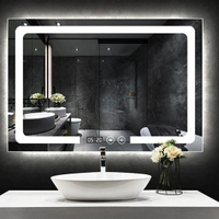 浴室鏡衛生間LED燈鏡洗手間壁掛墻帶燈鏡子智能衛浴防霧鏡子