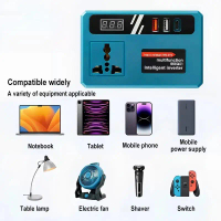 Portable 18-21V to 220V Power Inverter for Makita Battery with USB and AC Outlets