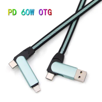 60WPD charge cable adapter USB C Typec micro USB port converter data transfer power charger for USB to lightning iphone Splitter