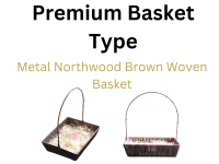 Healthy Snacks - Joy In A Bundle Gift Basket (Metal Northwood Brown Woven Basket, Cereal, Hummus Chi