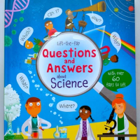 Usborne lift-the-flap Questiones and Answers about Science English Educational Picture Books Baby kids learning reading gift