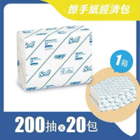 (快速到貨)【可麗舒】擦手紙經濟包200抽x20包/箱