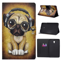 Case for Samsung Galaxy Tab A 8.0 Inch 2017 T380 T385 SM-T380 Case Fashion Animal Printed PU Leather Coque Funda Cover + Pen