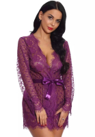 LYCKA LDB1070女士性感V領吊帶睡裙紫色