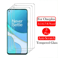 3pcs Tempered Glass for Oneplus N10 5G Creen Protector Glass for Oneplus Nord N100 8T 7T 6T 5T 7 6 5 3 Protective Film