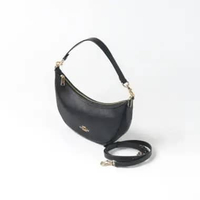 Tas COACH ARIA LEATHER BLACK HOBO BAG WITH LONG STRAP 100% ORIGINAL 27X15X7CM