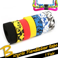 1 Pair Road Bike Bicycle Handlebar tape Camouflage Cycling Handle Belt Cork Wrap with Bar Plugs