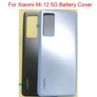 20PCS Lots 6.28" For Xiaomi Mi 12 5G Back Glass Battery Cover For Original New Xiaomi 12 Replacement Rear Housing Cover Xiaome