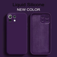 Luxury Original Liquid Silicone For XiaoMi Mi 12 Lite 12T 13pro 11 mi 12X 11i Lite NE 5G 10T 11T A3 Mi 9T Pro Global Square Case