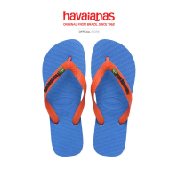 HAVAIANAS รองเท้าแตะ Brasil Logo BLUE/ORANGE 411085026092U_S6BLOR