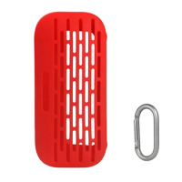 Silicone Soft Case Compatible for-Bose Soundlink Flex Speaker, Silicone Rubber Case, Travel Carry Pouch, Red
