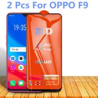 2 Pcs 21D Tempered Glass For OPPO F9 Full Cover 11H Protective film Explosion-proof Screen Protector For Oppo f9