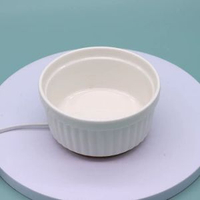 內地直送 - 陶瓷貓碗水碗恆溫飲水機貓咪酸奶碗寵物喝水器狗碗食具加熱恆溫碗