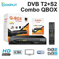 Digital TV Decoder TV Box DVB T2 S2 Combo QBOX Terrestrial Receiver Support H264 MP3 PLAY PVR EPG OSD HD Lnb Set Top Box