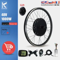 Ebike Conversion Kit Brushless Gearless Rear Cassette Hub motor 48V1000W 20-29 Inch 700C For Electric Bicycle Conversion Kit
