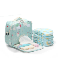 Fashion Baby Diaper Bags Maternity Bag for Disposable Reusable Fashion Anti-Dirty Prints Wet Dry Diaper Bag Disposable Diaper