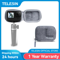 TELESIN Mini Storage Protection Bag Brushed Half Open Quick Release Carrying Case for GoPro Hero 9 for GoPro Hero 10 11 12 Black