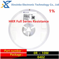 10000PCS HKR 0402 1% SMD Chip Resistor Resistors Full Reel 0R-10M 1R 10R 100R 1K 2.2K 10K 100K 1M 0 1 10 100 150 220 330 470 ohm