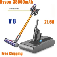 2024 Dyson V8 21.6V 38000mAh Replacement Battery for Dyson V8 Absolute Cord-Free Vacuum Handheld Vacuum Cleaner Dyson V8 Battery
