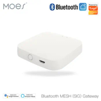 MOES Tuya Bluetooth Gateway Hub Smart SIG Mesh WiFi Smart Life APP Remote Control Work with Alexa Google Home