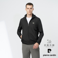 Pierre Cardin皮爾卡登 男款 都會休閒連帽薄夾克外套-黑色(5247602-99)