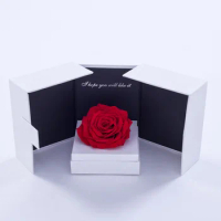 Double Door Dry Flower Packaging Box Valentine's Day Gift Romantic Request Wedding Gift Box Soap Flower Box