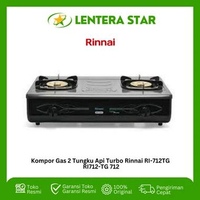 Kompor Gas 2 Tungku Api Turbo Rinnai RI-712TG RI712-TG 712