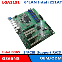 Intel B365 LGA1151 ATX Server Mainboard Support RAID PCIE 10COM 6LAN 8/9th Gen i3/i5/i7