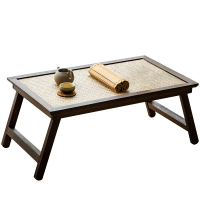茶桌 日式家用折疊炕桌矮桌飄窗小茶幾榻榻桌子復古地桌實木茶臺擺件