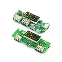18650 Charging Module 5V 2.4A LED Dual USB Micro/Type-C USB Mobile Power Bank Circuit Protection Lithium Battery Charger Board
