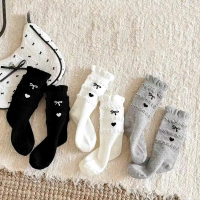 Bộ 10 Đôi Tất Nơ Trái Tim Cho Bé Từ 1-12 Tuổi Chất Cotton Co Giãn 4 Chiều Phong Cách Hàn Dễ Thương T