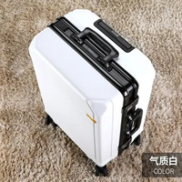 Fashion Rolling Luggage Aluminum Frame USB Charging Trolley Suitcase 20 22 24 26 28 Inch Students Password Travel Luggage