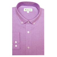 【MURANO】休閒牛津長袖襯衫-紫(台灣製、現貨、牛津)