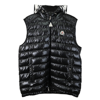 MONCLER 經典雙向拉鍊連帽羽絨背心(黑)