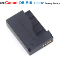 DR-E15 DC Coupler Fit Power Adapter Charger LP-E12 LPE12 Dummy Battery For Canon ACK-E15 EOS-100D Kiss x7 EOS Rebel SL1 SX70HS