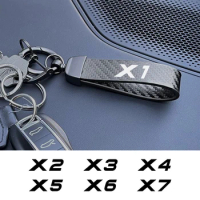 Car Key Chain Carbon Fiber Auto Decoration Accessories For BMW X5 E70 E53 X1 E84 F48 X3 F25 E83 X2 X6 E71 E30 X7 X4 F26 Xdrive
