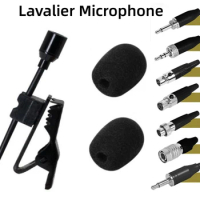 Professional Omnidirectional Condenser Cartridge Lavalier Lapel Clip Microphone 3.5mm 3Pin 4-Pin XLR For Wireless System