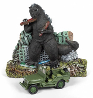 PLATZ 哥吉拉 + 防衛隊車輛 1/64 Godzilla 哥吉拉 &amp; 防衛隊車輛
