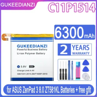 GUKEEDIANZI Battery 6300mAh C11P1514 for Asus ZenPad 3 ZenPad3 8.0, Zenpad Z8, ZenPad Z8 XLTE, ZT581KL, P008, Z581KL Batteria