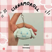 Gantungan Kunci Amigurumi Cinnamoroll - Keychain Cinnamoroll Gemas Rajut by cliviaid
