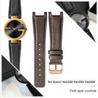 Watch Band Genuine Leather Men Women for Gucci Watch Bracelet Ya1332 1333 1335 Gucci GC Notch Cow Le