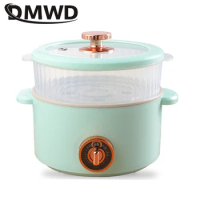 DMWD 800W Household Cooking Machine Electric Multicooker 2.5L Hot Pot Food Steamer Noodles Maker Non-stick Frying Pan Soup Pot