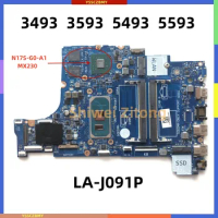 FDI45 LA-J091P For dell Inspiron 3493 3593 5493 5593 Laptop Motherboard With i5-1035G1 i7-1065G7 CPU N17S-G0-A1 MX230 test OK